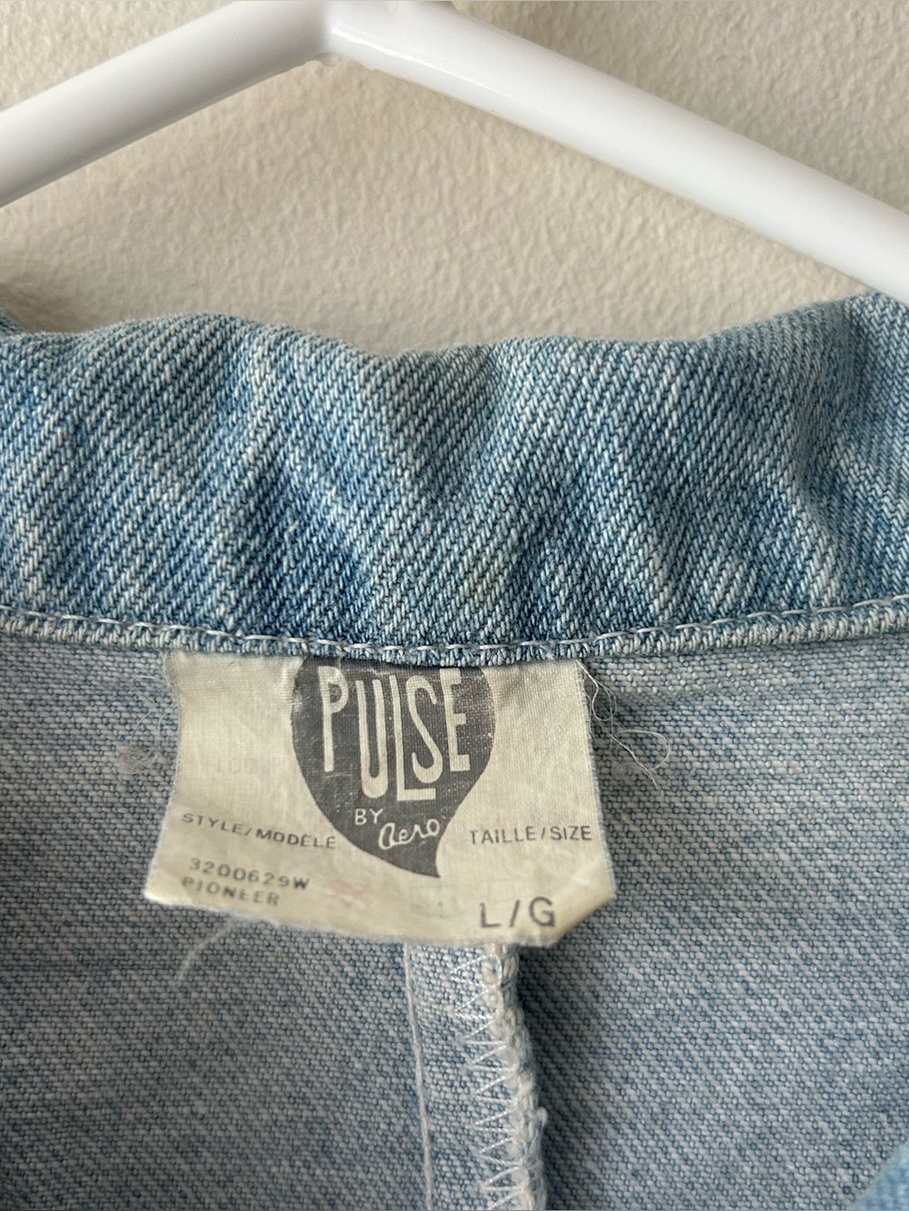 Vintage Coastal Cowgirl Western Pulse by Aero Denim Lace Jacket Blue White L - Picture 3 of 16
